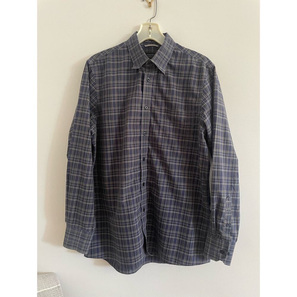 Nordstrom Men's Shop Smartcare Wrinkle Free Long Sleeve button down shirt Large
